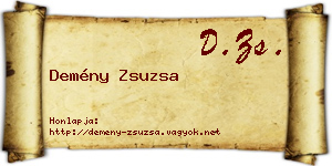 Demény Zsuzsa névjegykártya